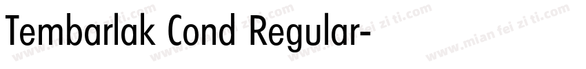 Tembarlak Cond Regular字体转换